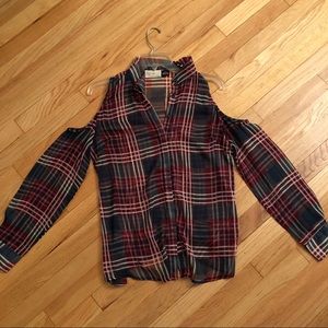 Cold Shoulder Chiffon Top